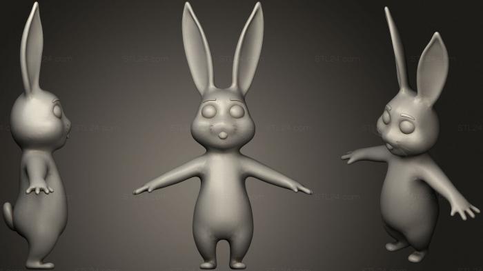 Игрушки (Кролик, TOYS_0796) 3D модель для ЧПУ станка